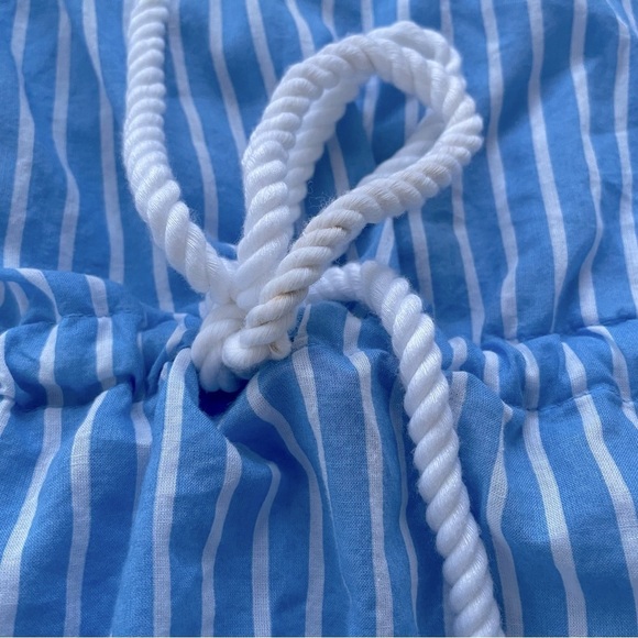 J.Crew Factory Women's Blue White Cover-up Midi Dress with Rope Tie Size Small - Picture 6 of 10